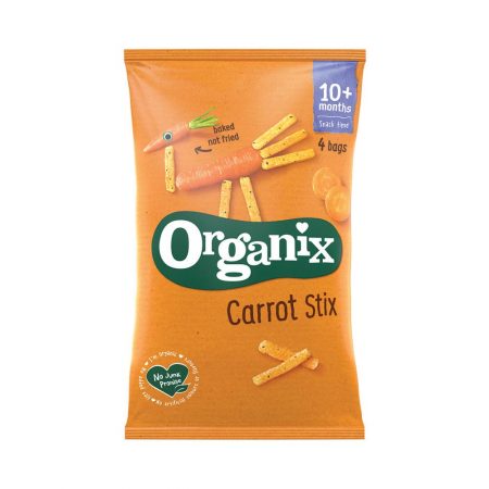 Organix Carrot Stix Multipack Toddler Food Snack 10 Months+ 4x15g